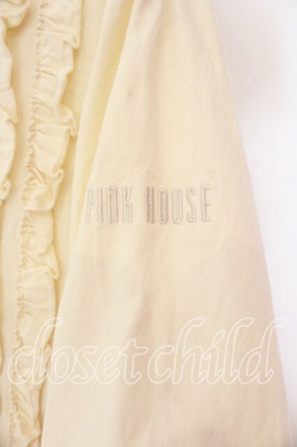 画像3: PINK HOUSE / デニムフリルブラウス  クリーム O-25-12-16-014-LO-BL-IG-OS (3)