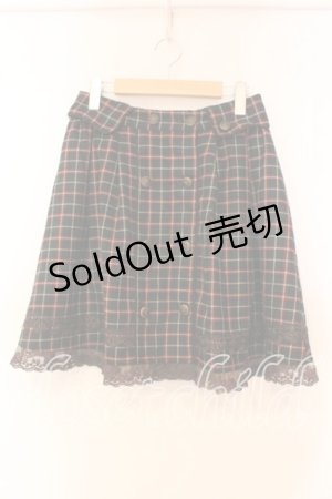 画像: axes femme / 衿付きミニスカート  グリーン O-25-12-16-015-AX-SK-IG-OS