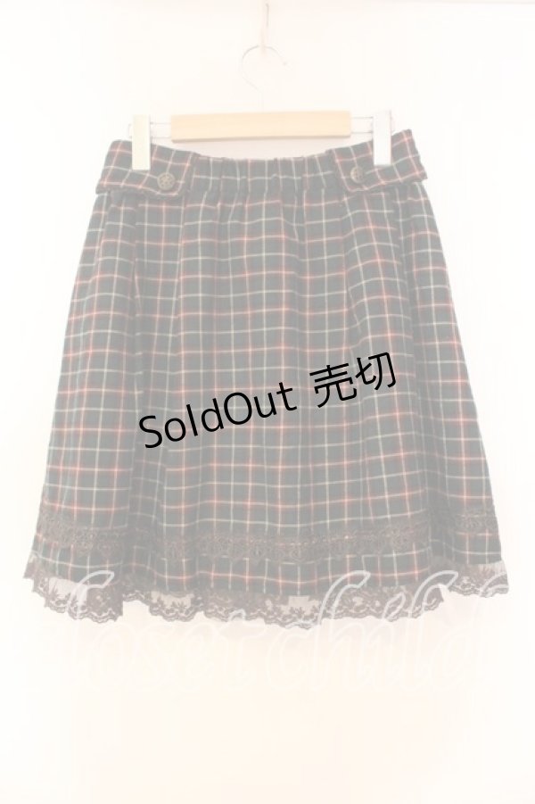 画像2: axes femme / 衿付きミニスカート  グリーン O-25-12-16-015-AX-SK-IG-OS (2)