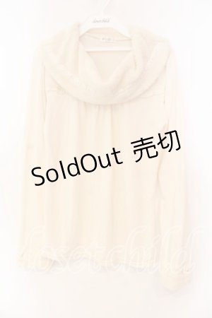 画像: axes femme / ボアハイネックカットソー  アイボリー O-25-12-16-018-AX-TO-IG-OS