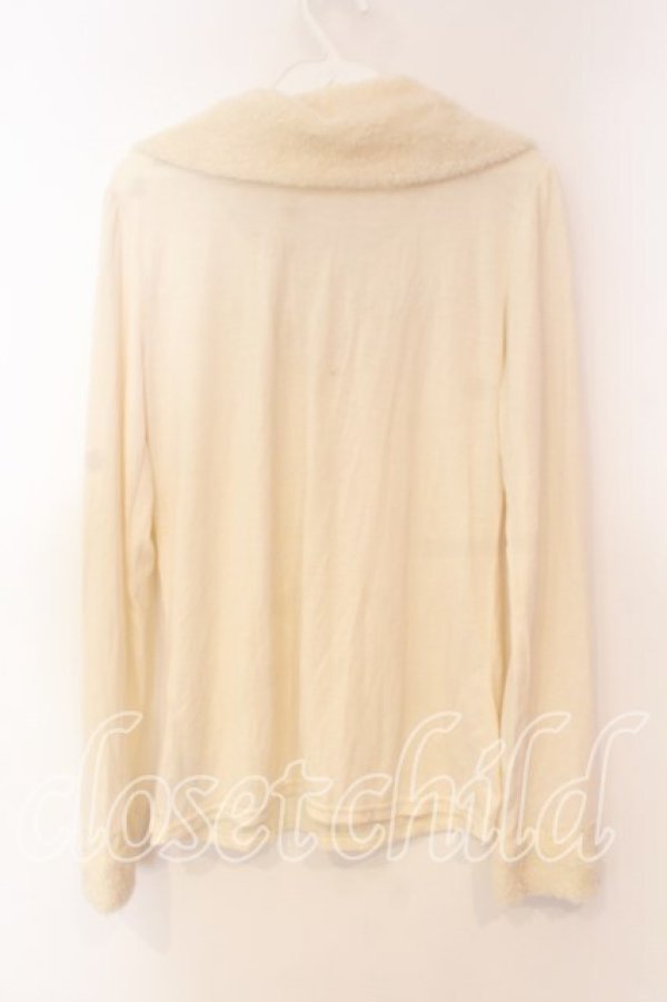 画像2: axes femme / ボアハイネックカットソー  アイボリー O-25-12-16-018-AX-TO-IG-OS (2)