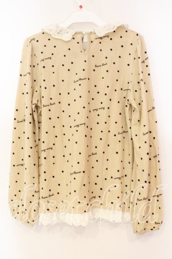 画像3: axes femme / ドット柄衿付きプルオーバー  アイボリー O-25-12-16-021-AX-TO-IG-OS (3)