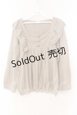 画像: axes femme / ニットライトトップス Ｍ ベージュ O-25-12-16-022-AX-TO-IG-OS