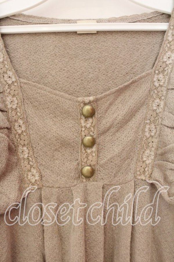 画像2: axes femme / ニットライトトップス Ｍ ベージュ O-25-12-16-022-AX-TO-IG-OS (2)