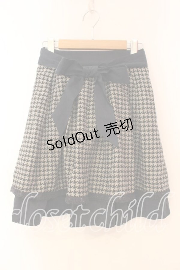 画像1: axes femme / 千鳥格子リバーシブルスカート  ネイビー O-25-12-16-023-AX-SK-IG-ZT523 (1)