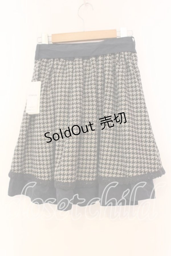 画像2: axes femme / 千鳥格子リバーシブルスカート  ネイビー O-25-12-16-023-AX-SK-IG-ZT523 (2)