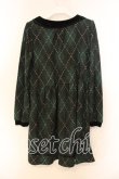画像2: axes femme / アーガイル柄チュニック Ｍ グリーン O-25-12-16-025-AX-TO-IG-OS (2)
