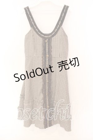 画像: axes femme / フロントレースジャンパースカート  ブラウン系 O-25-12-16-028-AX-OP-IG-ZT030