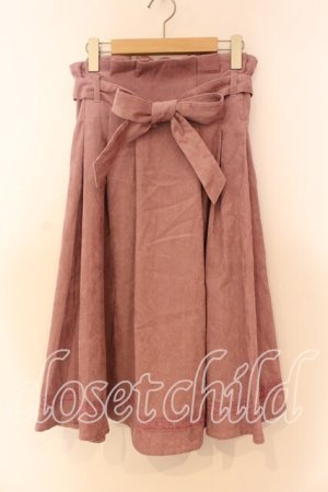 画像: axes femme / コーデュロイミドルスカート  ピンク O-25-12-16-029-AX-SK-IG-OS