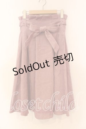 画像: axes femme / コーデュロイミドルスカート  ピンク O-25-12-16-029-AX-SK-IG-ZT524