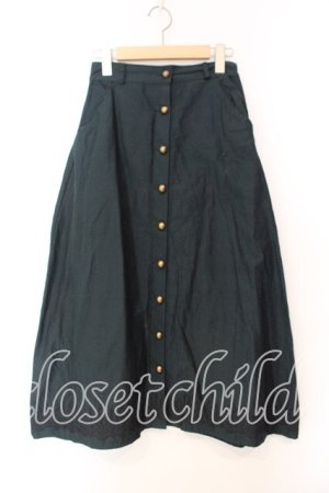 画像: axes femme / 裾パネル柄ロングスカート  グリーン O-25-12-16-030-AX-SK-IG-OS