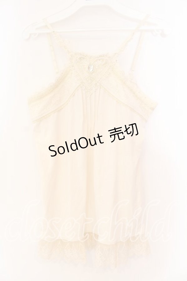 画像1: axes femme / ハートレースキャミソール  アイボリー O-25-12-16-032-AX-TO-IG-ZT524 (1)