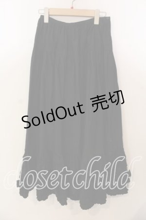 画像: KETTY / 裾フリルスカート  クロ O-25-12-17-030-EL-SK-IG-OS