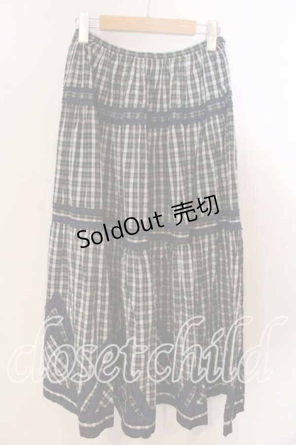 画像1: KETTY / タータンチェック三角スカート  ネイビー×グリーン O-25-12-17-031-EL-SK-IG-OS (1)