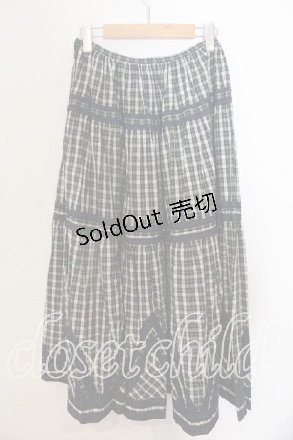 画像2: KETTY / タータンチェック三角スカート  ネイビー×グリーン O-25-12-17-031-EL-SK-IG-OS (2)