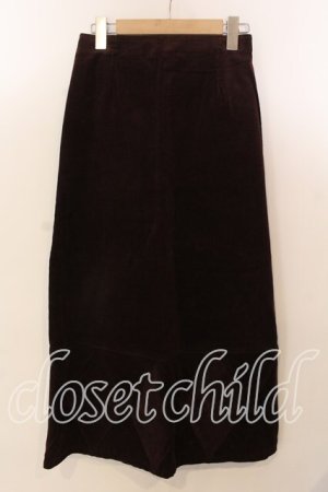 画像: KETTY / コーデュロイプレーンスカート  ワイン O-25-12-17-033-EL-SK-IG-OS