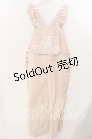 画像: KETTY / ギンガムポケット付きサロペットワンピース  ピンク O-25-12-17-034-EL-OP-IG-OS