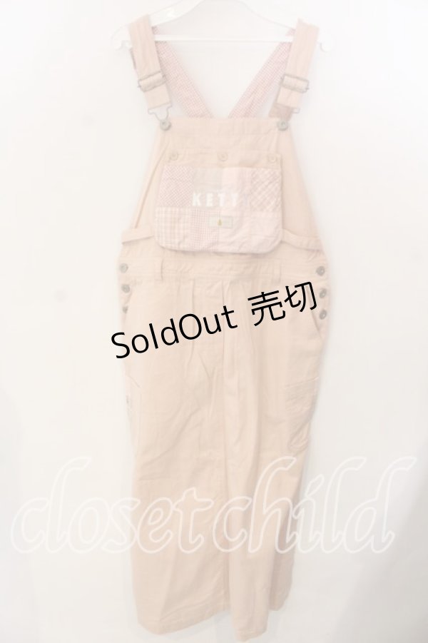 画像1: KETTY / ギンガムポケット付きサロペットワンピース  ピンク O-25-12-17-034-EL-OP-IG-OS (1)