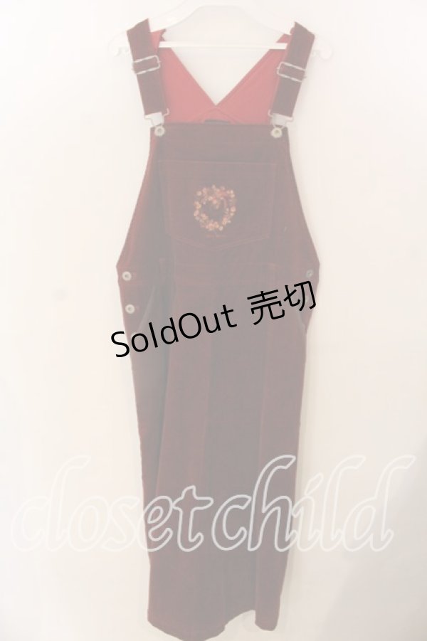 画像1: KETTY / 起毛サロペットワンピース  朱色 O-25-12-17-035-EL-OP-IG-OS (1)