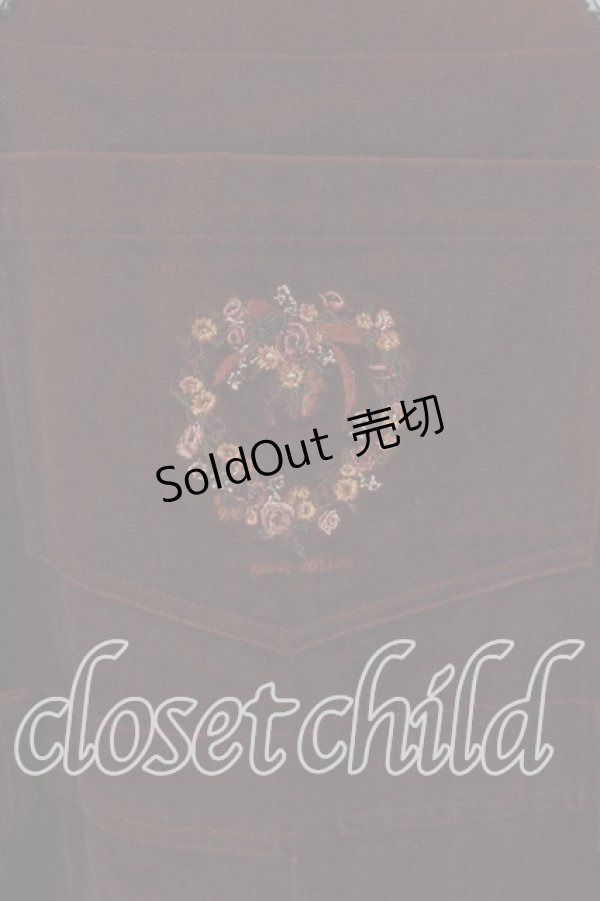 画像2: KETTY / 起毛サロペットワンピース  朱色 O-25-12-17-035-EL-OP-IG-OS (2)