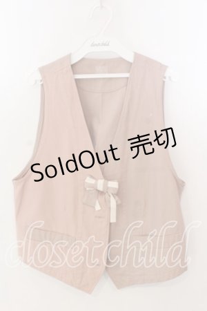 画像: KETTY / プレーンリボンベスト  ピンク O-25-12-17-036-EL-TO-IG-OS