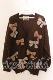 画像1: KETTY / ドットリボンカーディガン  ブラウン O-25-12-17-039-EL-TO-IG-OS (1)