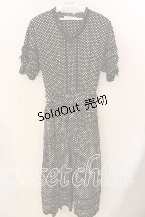 画像1: KANEKO ISAO / ドットロングワンピース  クロ O-25-12-17-040-EL-OP-IG-OS (1)