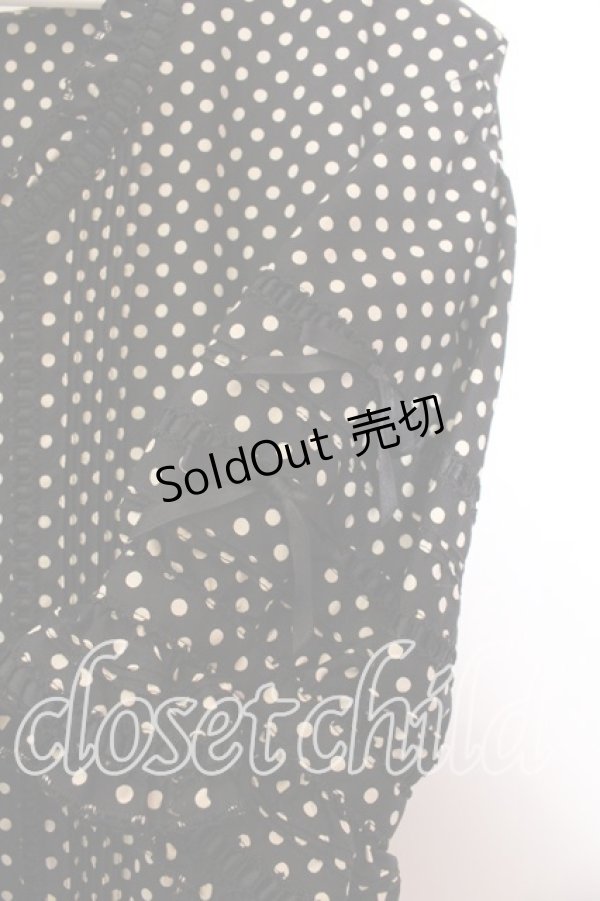 画像2: KANEKO ISAO / ドットロングワンピース  クロ O-25-12-17-040-EL-OP-IG-OS (2)