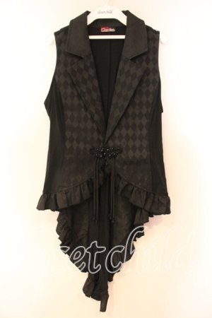 画像: Qutie Frash / 2025プレミアム〜黒蝶〜テーラードジレ  ブラック O-25-12-17-005-QU-SK-YM-OS