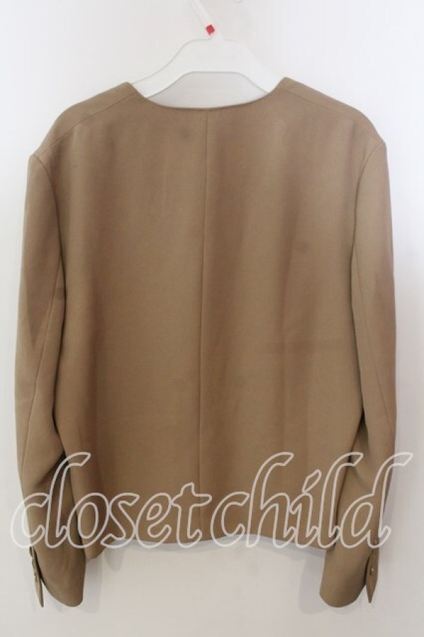 画像3: KANEKO ISAO / パールボタンリボンジャケット  キャメル O-25-12-17-043-EL-JA-IG-OS (3)