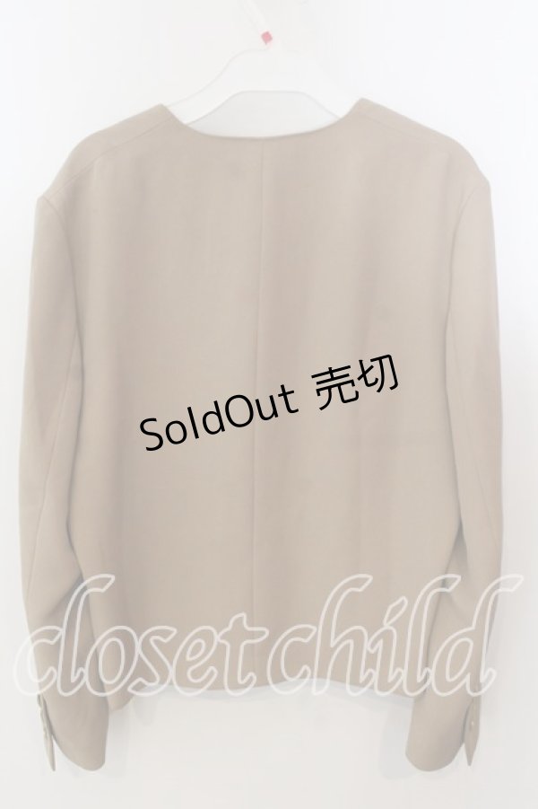 画像3: KANEKO ISAO / パールボタンリボンジャケット  キャメル O-25-12-17-043-EL-JA-IG-ZT388 (3)