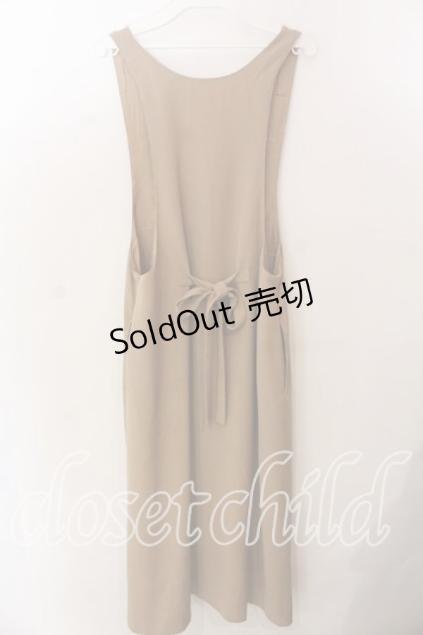 画像2: KANEKO ISAO / タックリボンジャンパースカート  キャメル O-25-12-17-044-EL-OP-IG-ZT388 (2)