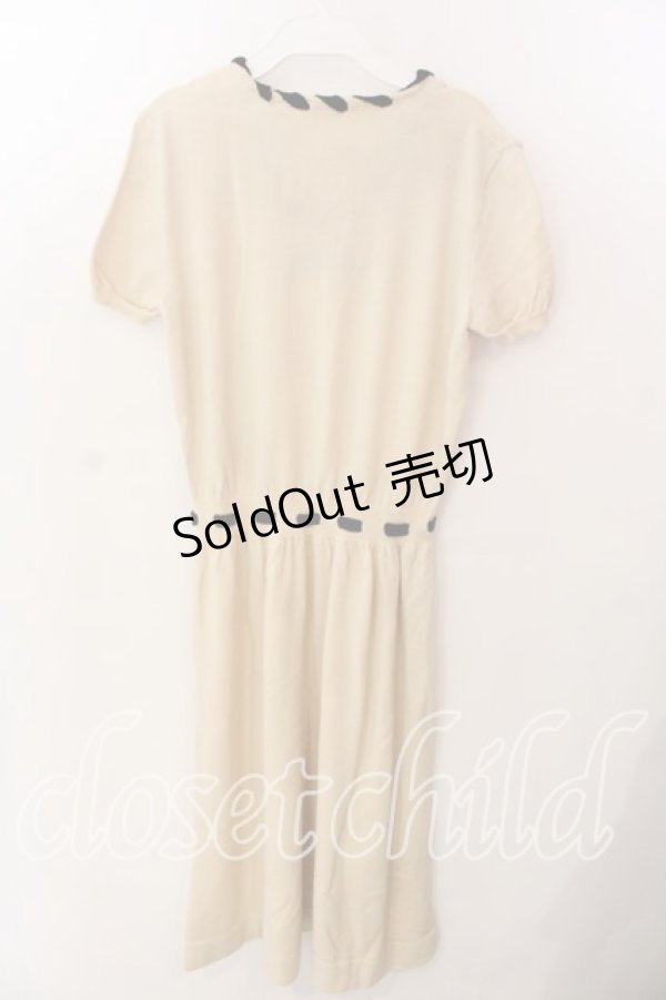 画像3: INGEBORG / ロゴニットリボンワンピース  アイボリー O-25-12-17-045-LO-OP-IG-OS (3)