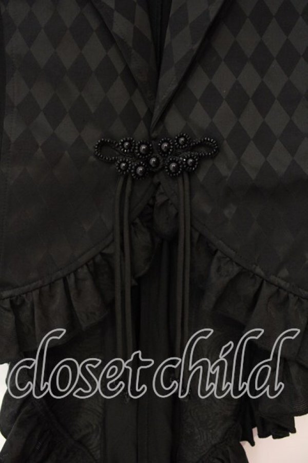 画像2: Qutie Frash / 2025プレミアム〜黒蝶〜テーラードジレ  ブラック O-25-12-17-005-QU-SK-YM-OS (2)