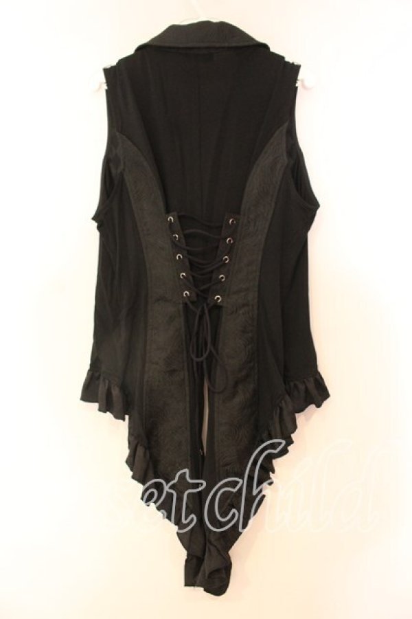 画像3: Qutie Frash / 2025プレミアム〜黒蝶〜テーラードジレ  ブラック O-25-12-17-005-QU-SK-YM-OS (3)