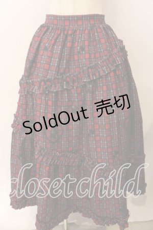 画像: axes femme kawaii / おさんぽテリア柄スカート Ｍ アカ O-25-12-17-053-AX-SK-IG-OS