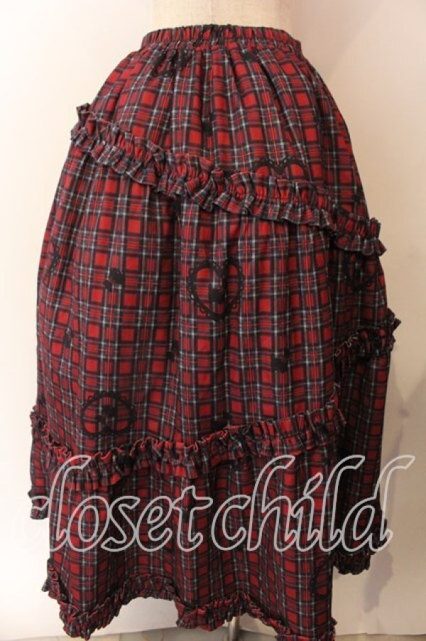 画像3: axes femme kawaii / おさんぽテリア柄スカート Ｍ アカ O-25-12-17-053-AX-SK-IG-OS (3)