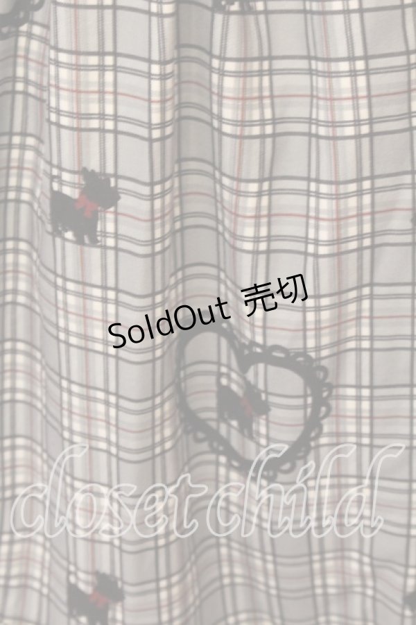 画像2: axes femme kawaii / おさんぽテリア柄スカート  グレー O-25-12-17-055-AX-SK-IG-OS (2)