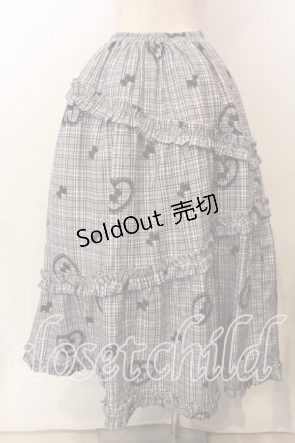画像3: axes femme kawaii / おさんぽテリア柄スカート  グレー O-25-12-17-055-AX-SK-IG-OS (3)
