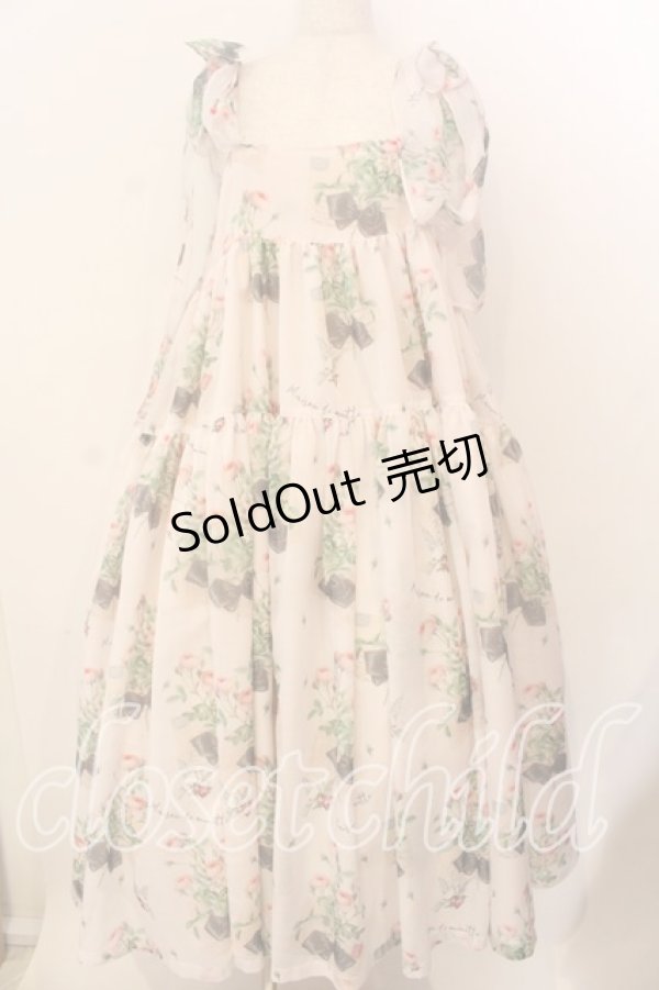 画像1: Maison de minette / Rose letter camisole dress(ローズレターキャミソールドレス) M アイボリー O-25-12-17-056-LO-OP-IG-OS (1)