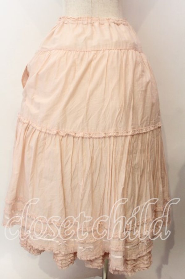 画像2: PINK HOUSE / ローンティアードスカート  ピンク O-25-12-17-057-LO-SK-IG-OS (2)