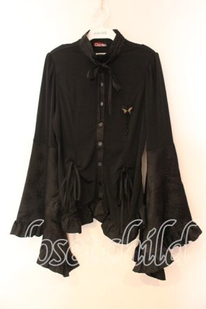 画像: Qutie Frash / 2025プレミアム〜黒蝶〜姫袖ブラウス  ブラック O-25-12-17-006-QU-BL-YM-OS