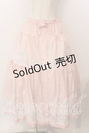 画像: PINK HOUSE / Little Twin Stars×PINK HOUSE A Starry Night Wish柄スカート  ピンク O-25-12-17-059-LO-SK-IG-OS