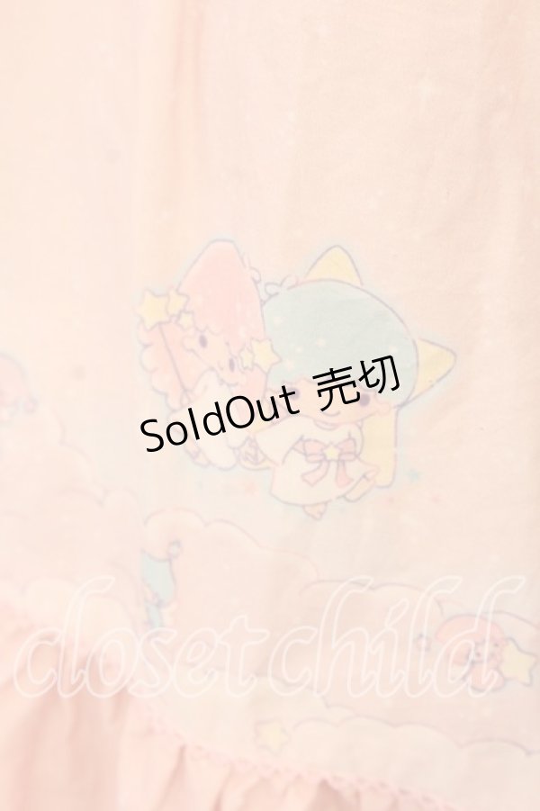 画像3: PINK HOUSE / Little Twin Stars×PINK HOUSE A Starry Night Wish柄スカート  ピンク O-25-12-17-059-LO-SK-IG-OS (3)