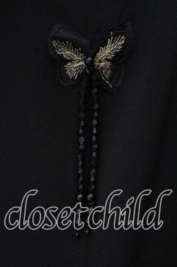 画像2: Qutie Frash / 2025プレミアム〜黒蝶〜姫袖ブラウス  ブラック O-25-12-17-006-QU-BL-YM-OS (2)