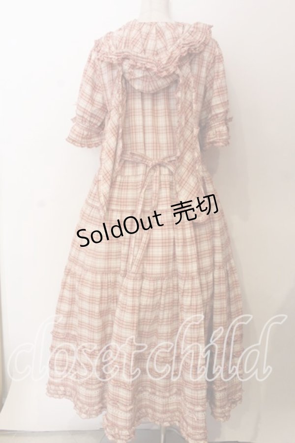 画像4: PINK HOUSE / うさぎの耳フード付きオリジナルチェックワンピース  ピンク O-25-12-17-061-LO-OP-IG-OS (4)