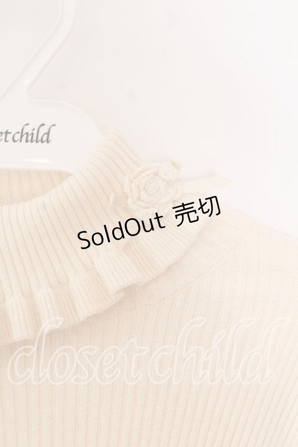 画像2: PINK HOUSE / モチーフ付きタートルリブニット  アイボリー O-25-12-17-062-LO-TO-IG-OS (2)