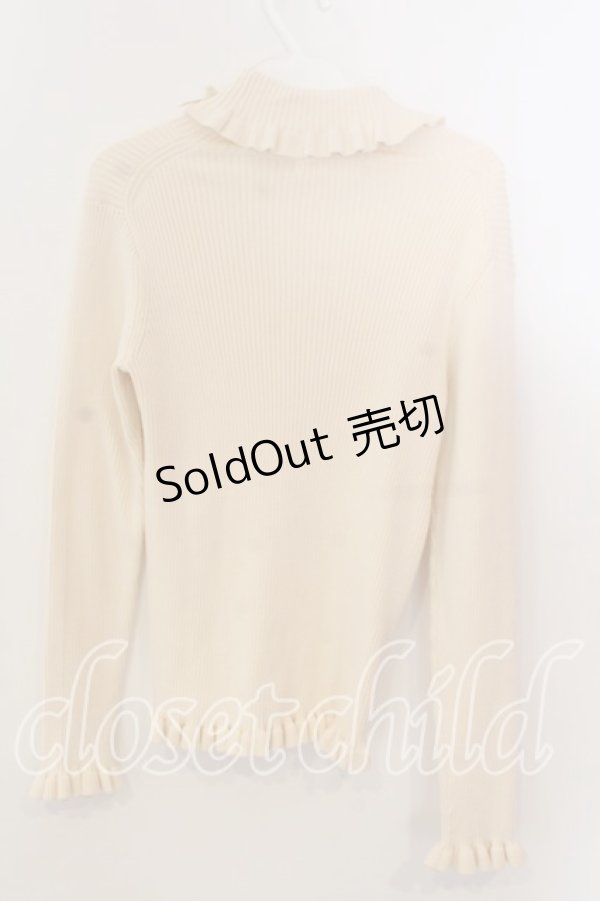 画像3: PINK HOUSE / モチーフ付きタートルリブニット  アイボリー O-25-12-17-062-LO-TO-IG-OS (3)