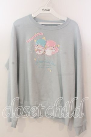 画像: PINK HOUSE / Little Twin Stars×PINK HOUSE プリントトレーナー  サックス O-25-12-17-063-LO-TO-IG-OS