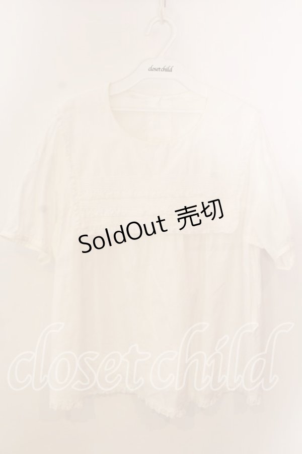 画像1: PINK HOUSE / スクエアカラーローンブラウス  シロ O-25-12-17-064-LO-BL-IG-OS (1)